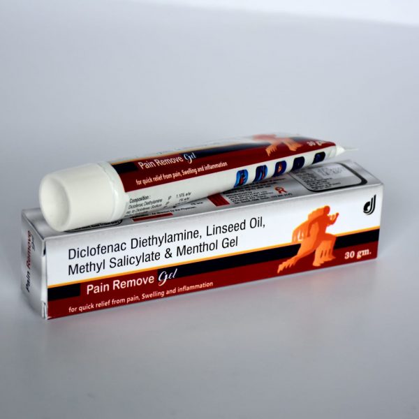 Diclofenac Diethylamine, Linseed Oil, Methyl Salicylate & Menthol Gel | PAIN REMOVE GEL 30GM